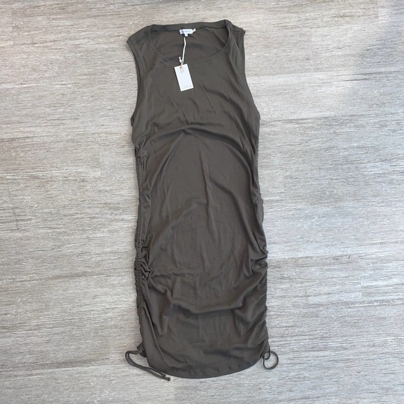 NWT Good American Side Rouched Tank Dress in Sea Turtle 008 Size 4XL - Picture 3 of 7